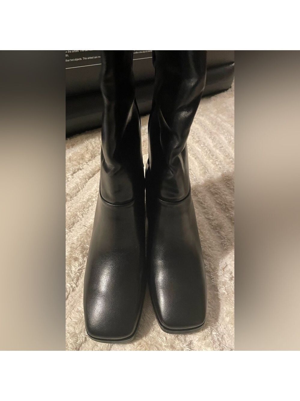 Black Knee High Women's Boots - Picture 9 of 15